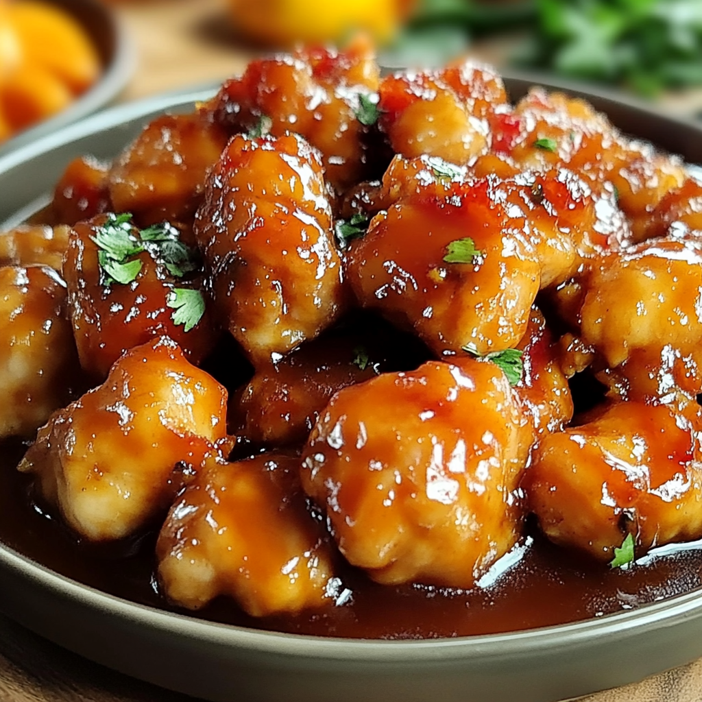 Recipe preparation for Effortless Orange Chicken Thighs