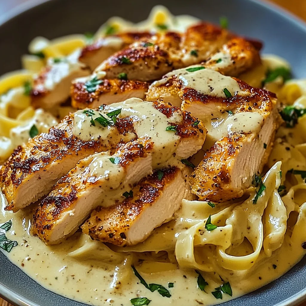 Recipe preparation for Cajun Chicken Alfredo