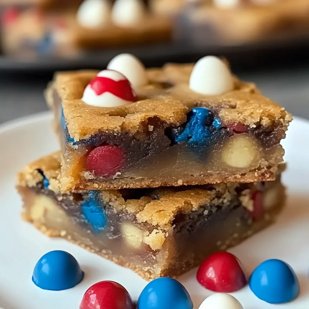 Recipe preparation for 4th of July Cake-Mix Cookie Bars