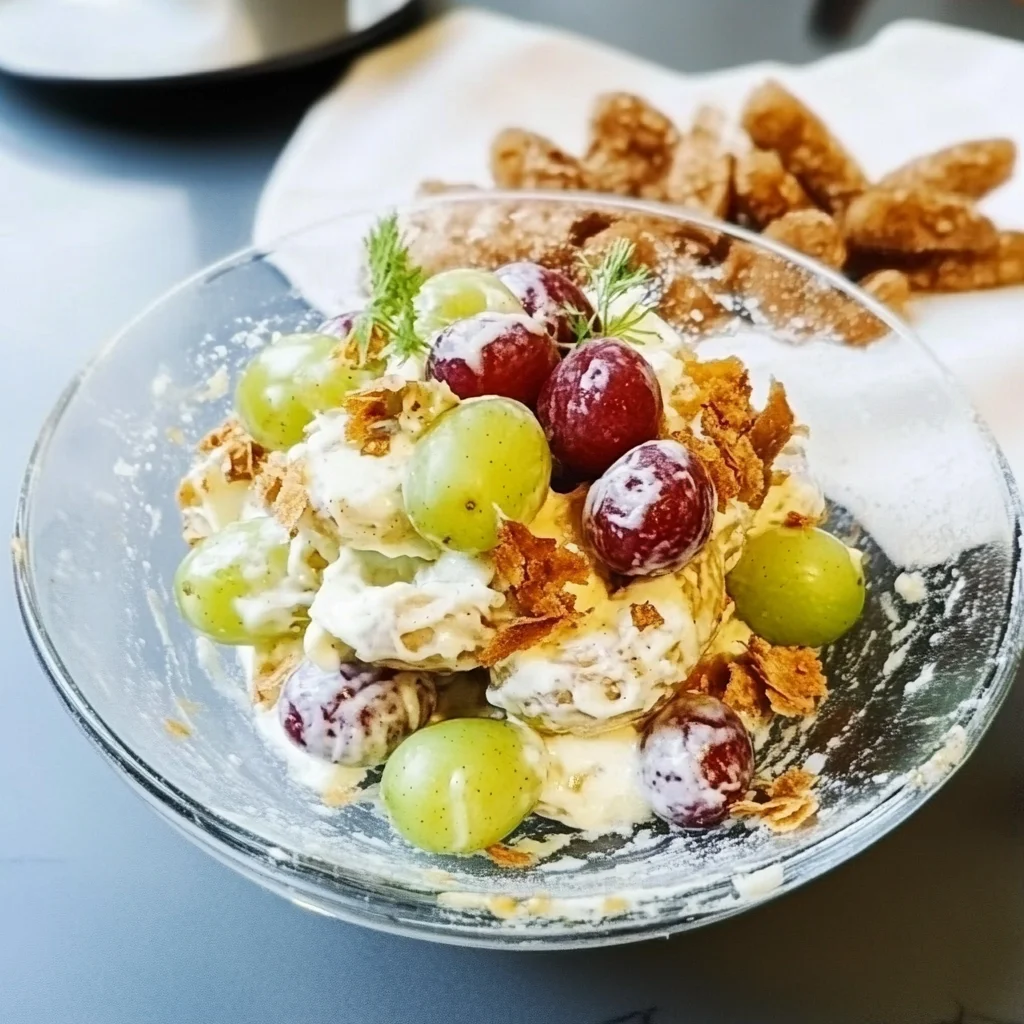 Recipe preparation for Delicious Creamy Grape Salad Recipe for Any Occasion