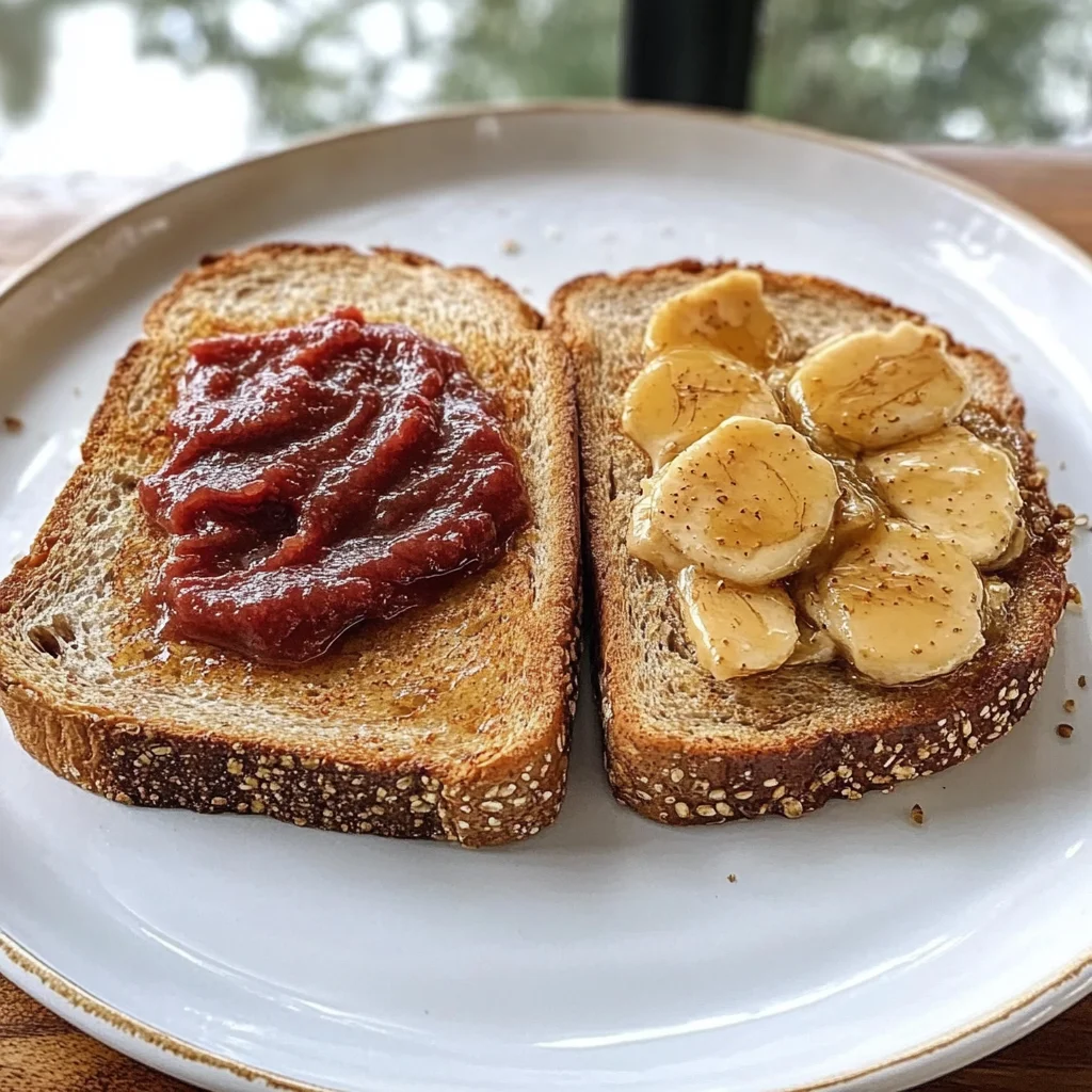 Recipe preparation for Wholegrain toast with almond butter