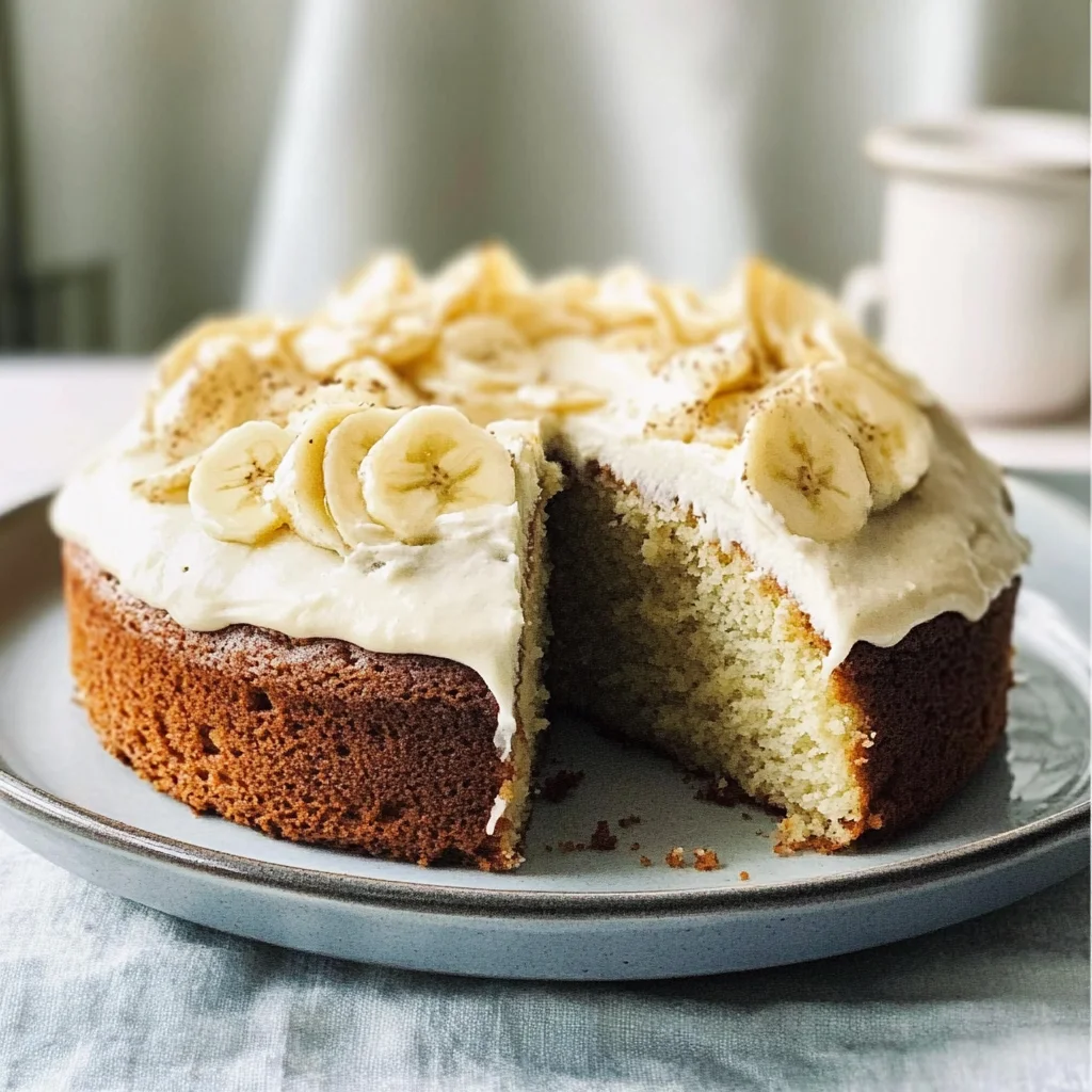 Recipe preparation for Banana Cake with Lemon Cream Cheese Frosting