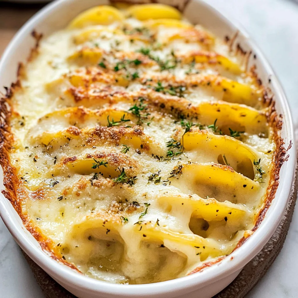 Recipe preparation for Dreamy Scalloped Potatoes