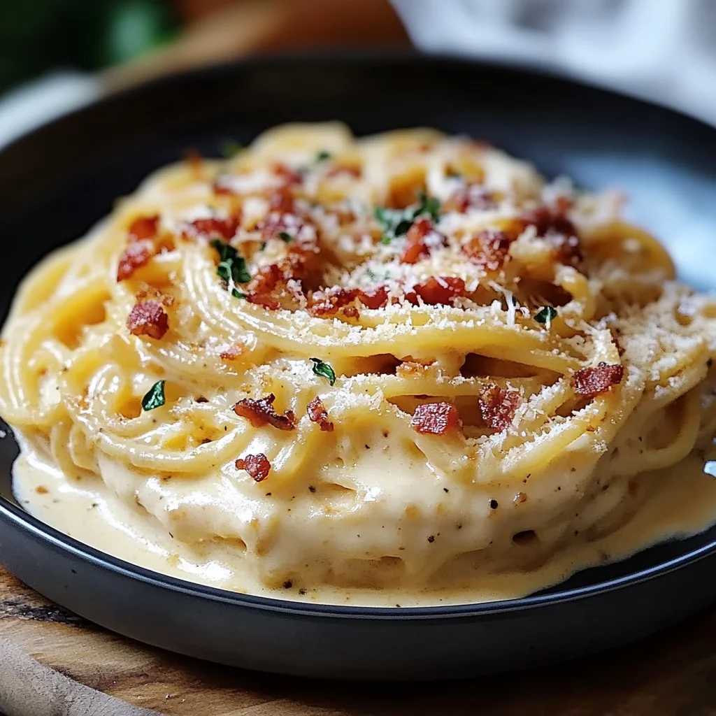 Recipe preparation for Creamy Bacon Cheese Pasta Bake