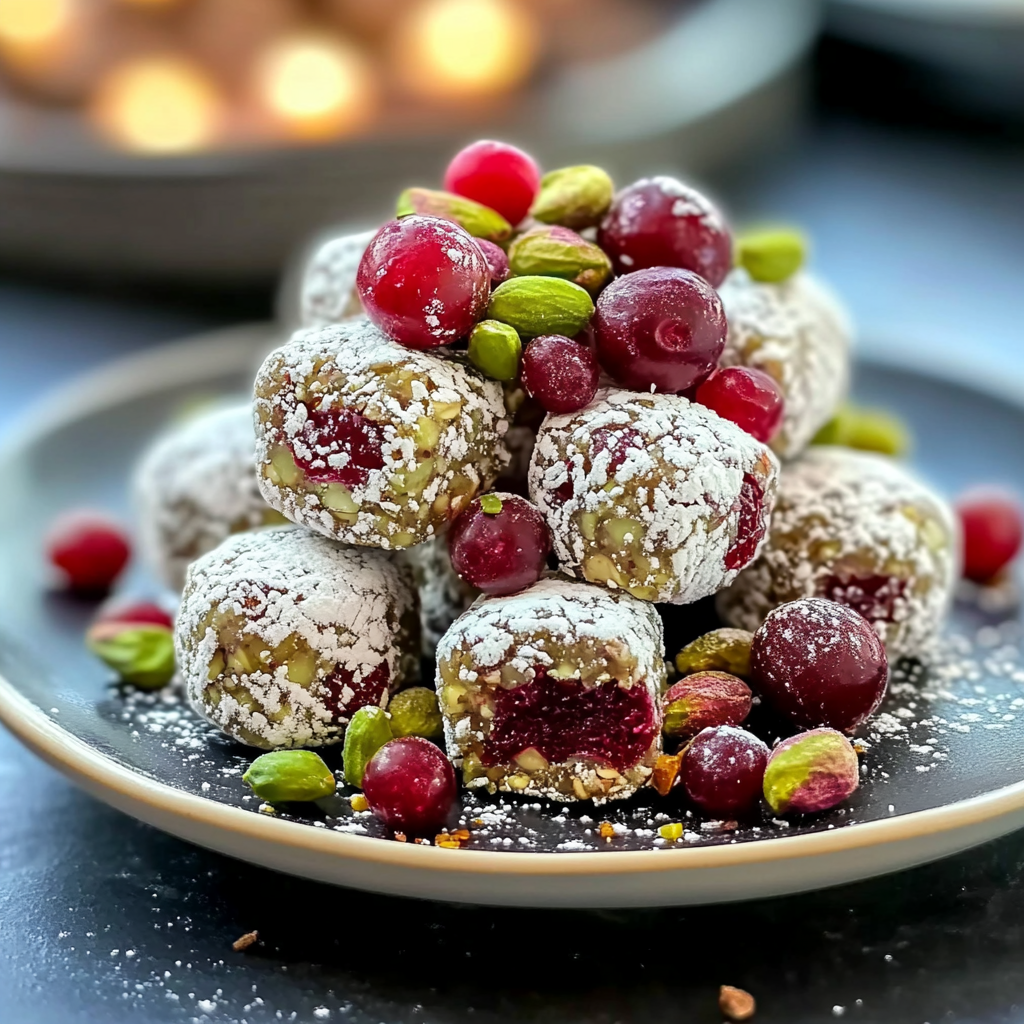 Recipe preparation for Cranberry Pistachio Energy Bites