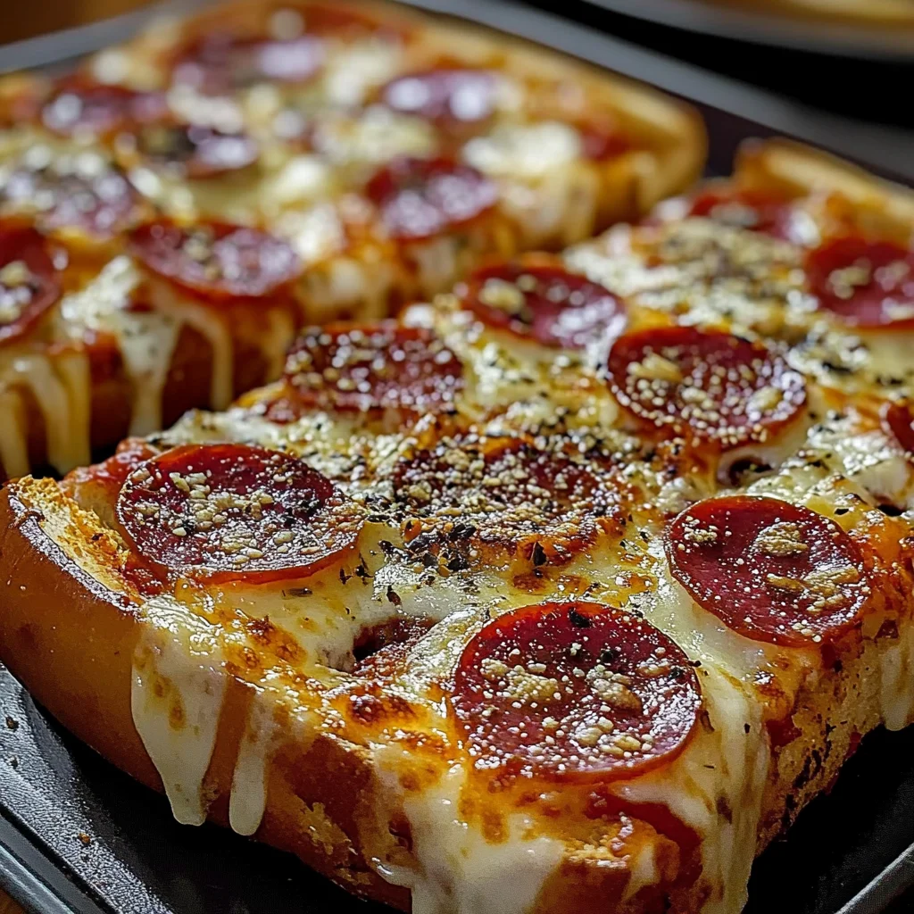 Recipe preparation for Texas Toast Air Fryer Pizza