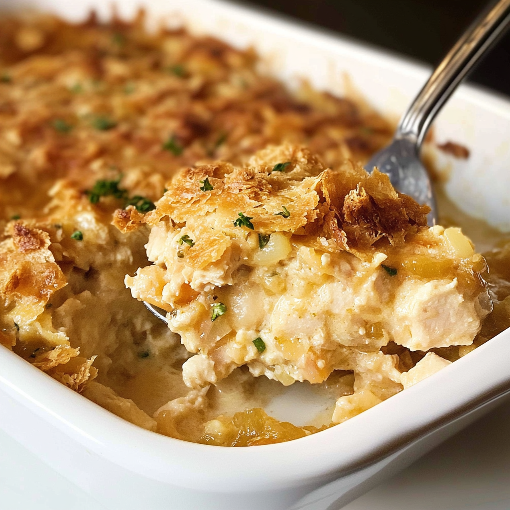Recipe preparation for Million Dollar Chicken Casserole Recipe