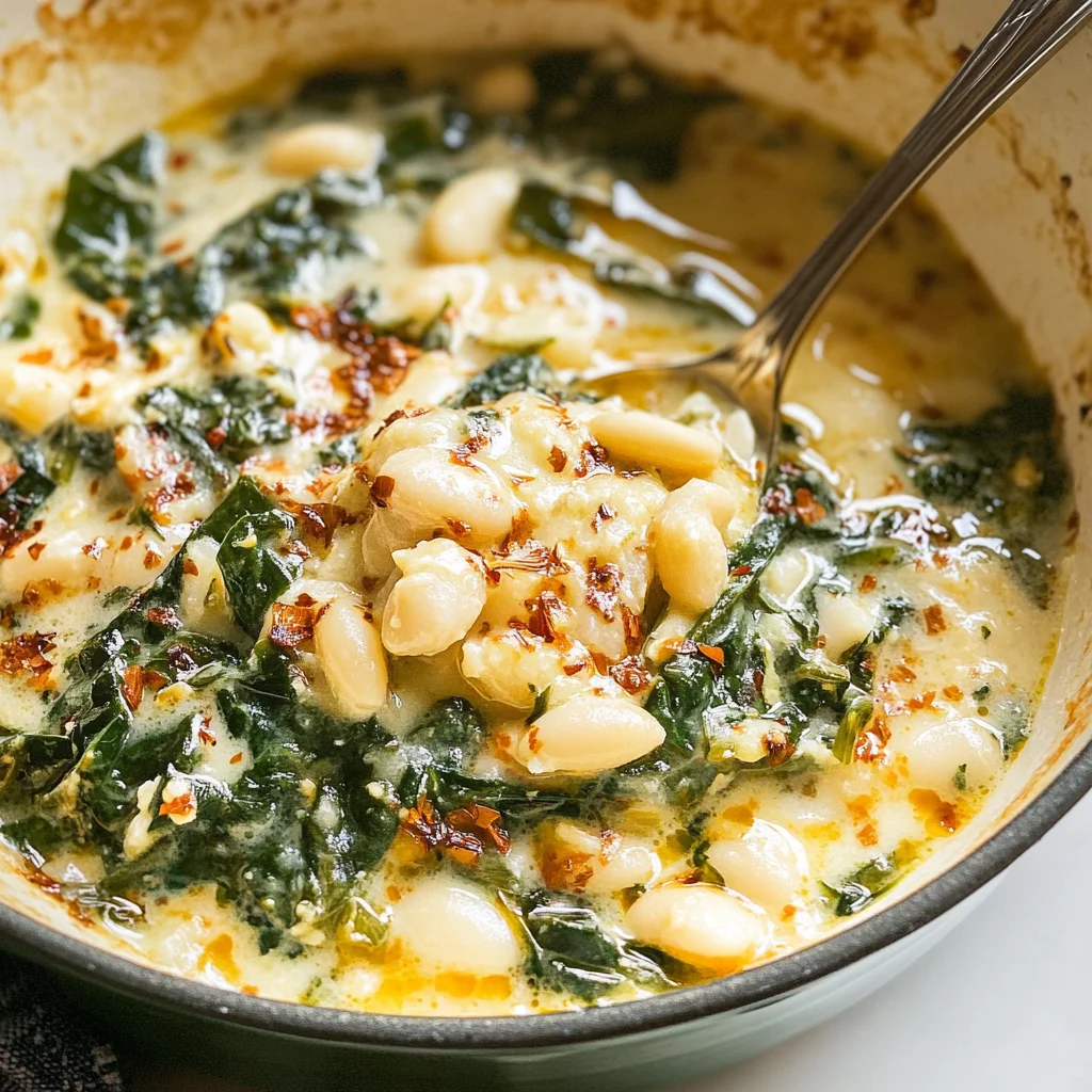 Recipe preparation for Creamy White Bean Soup Recipe