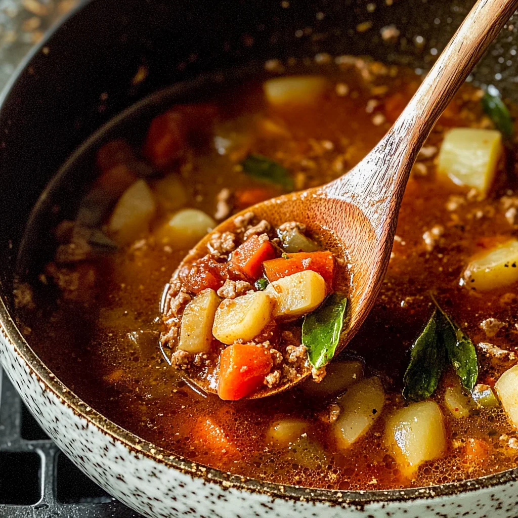 Recipe preparation for Cowboy Soup Recipe