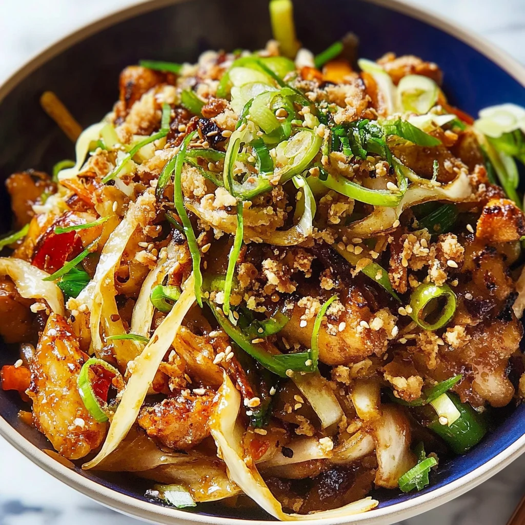 Recipe preparation for Egg Roll Bowl Recipe