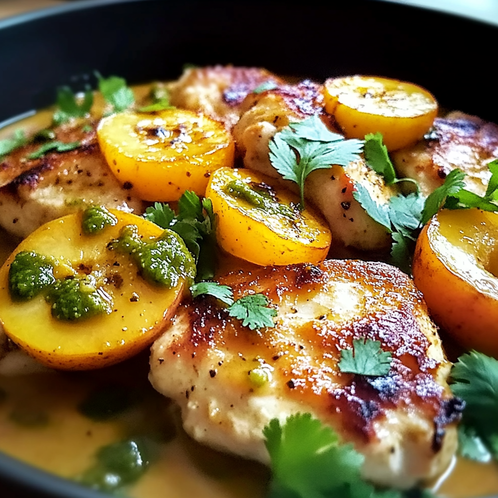 Recipe preparation for Jalapeno Peach Chicken
