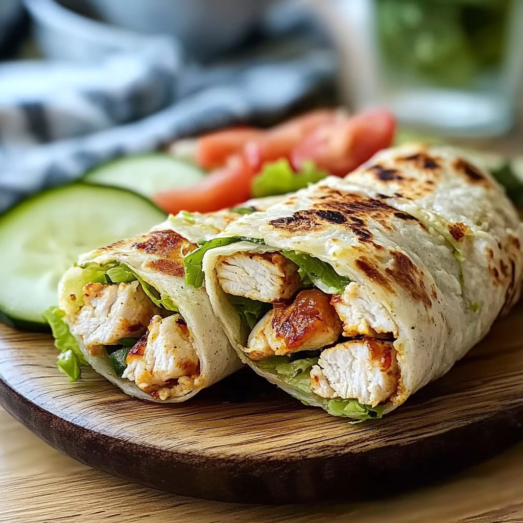 Recipe preparation for Chicken Caesar Wrap