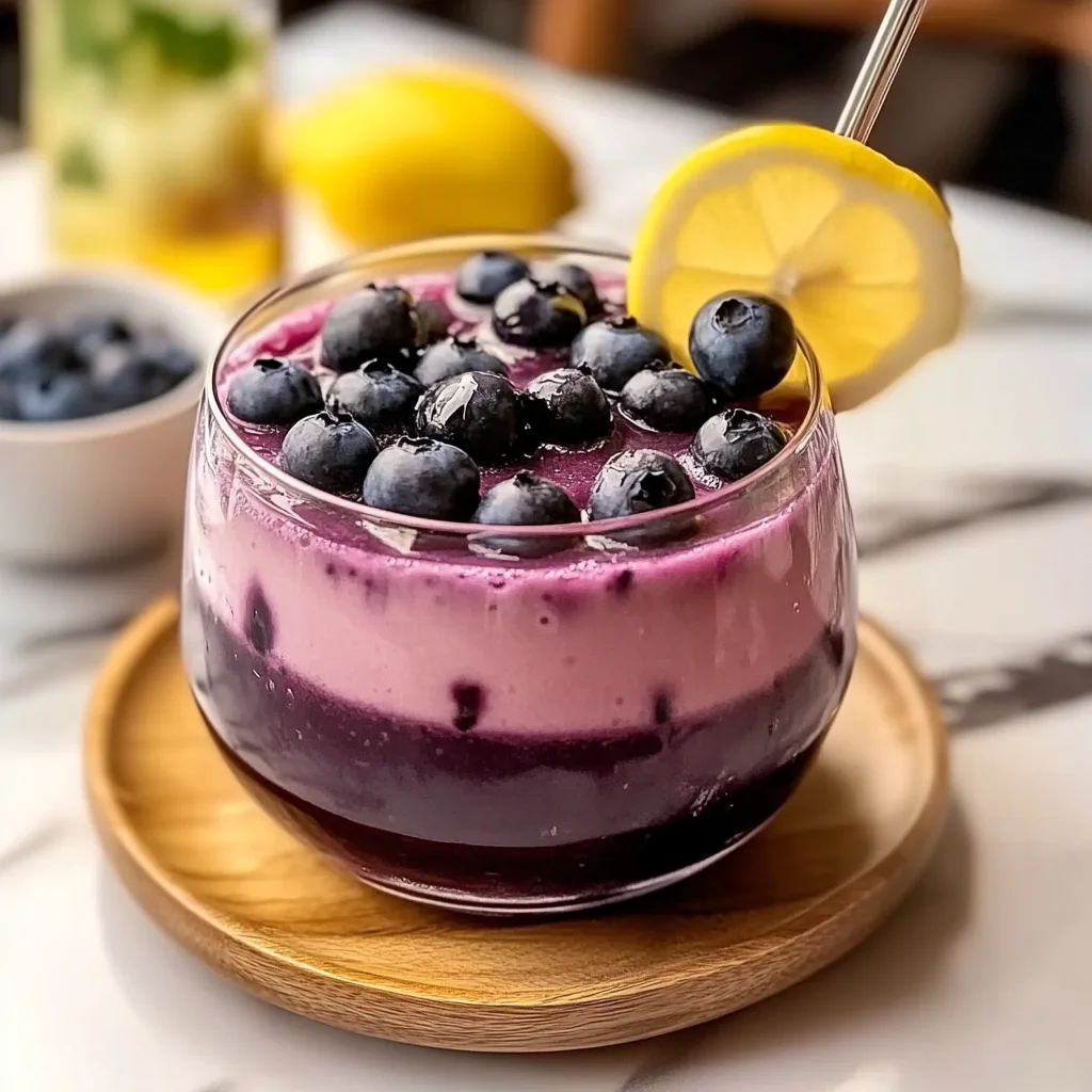 Recipe preparation for Blueberry Lemonade