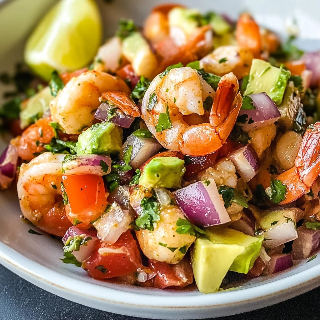 Recipe preparation for Mexican Shrimp Salad