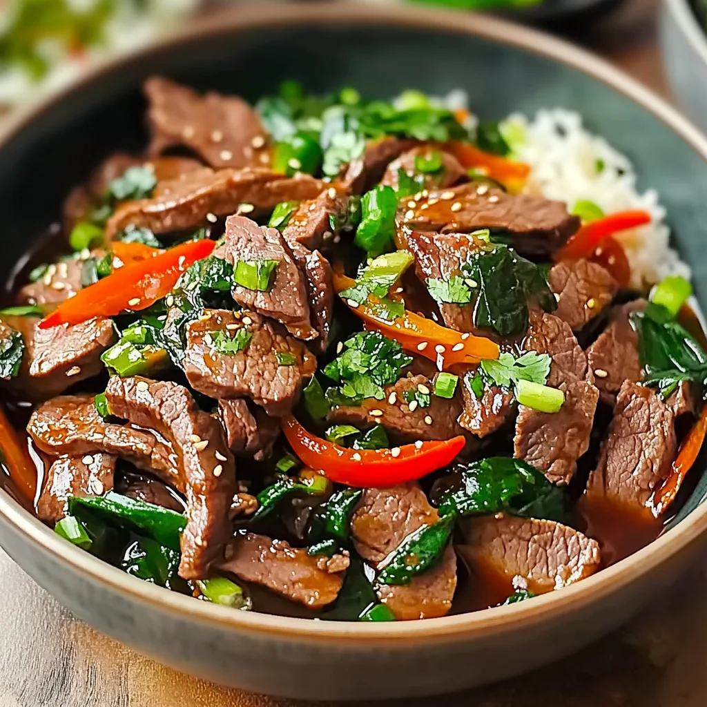 Recipe preparation for Spicy Beef Stir Fry
