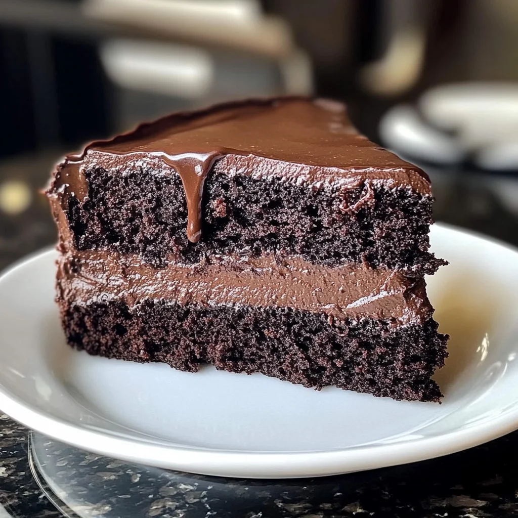 Recipe preparation for Rich and Fudgy Chocolate Cake