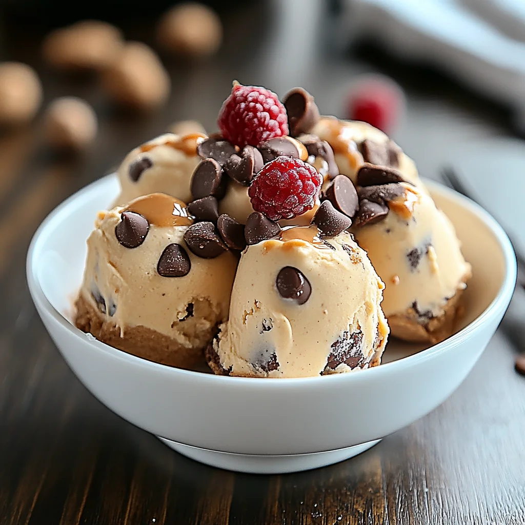 Recipe preparation for Frozen Greek Yogurt Peanut Butter Bites