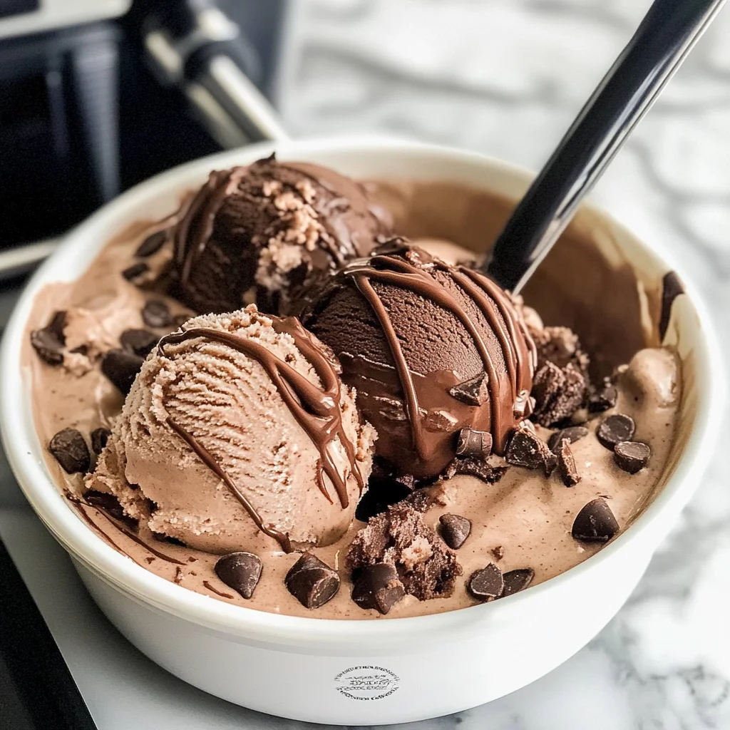 Recipe preparation for Classic Mississippi Mud Ice Cream