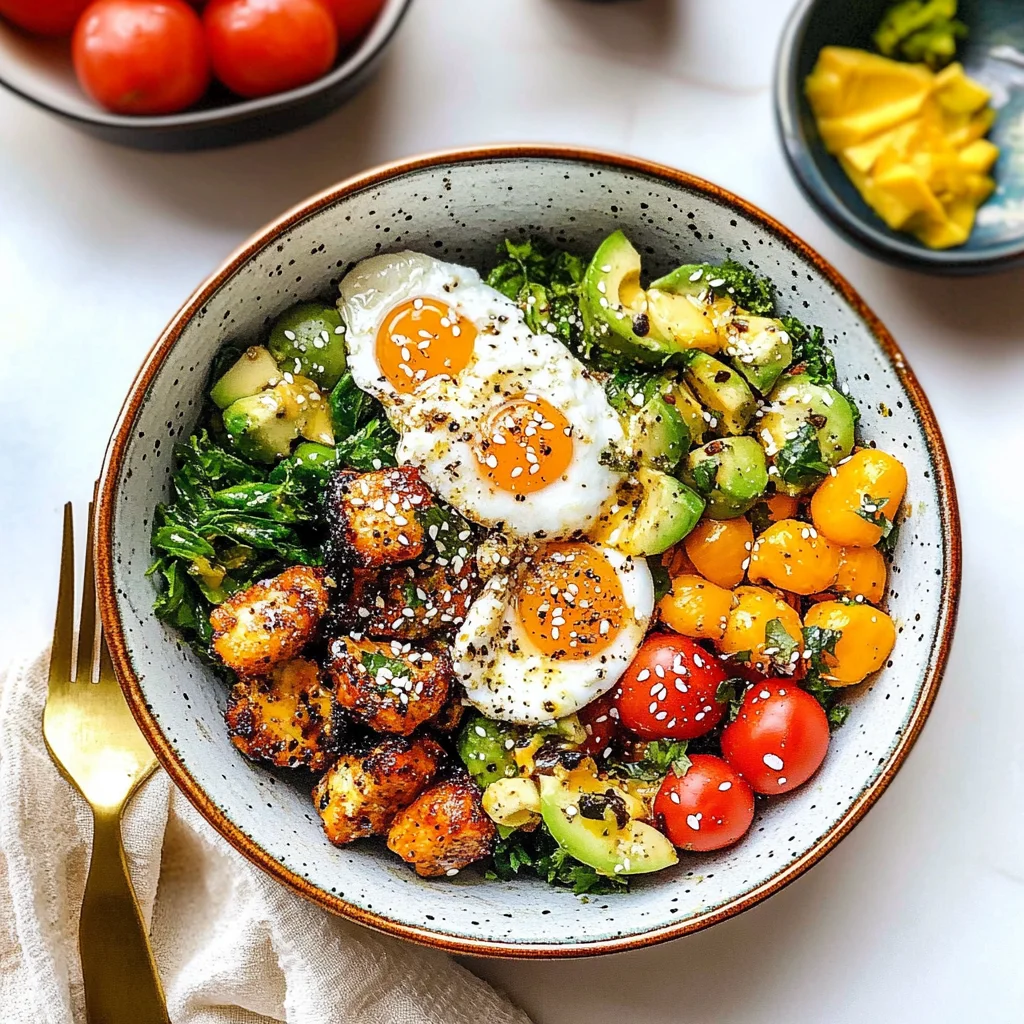 Recipe preparation for Spicy Breakfast Bowl