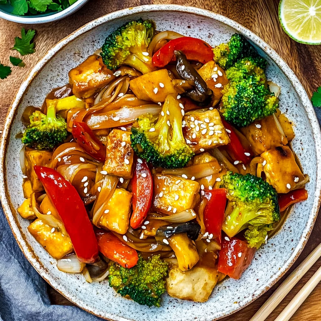 Recipe preparation for Grilled Vegan Stir Fry