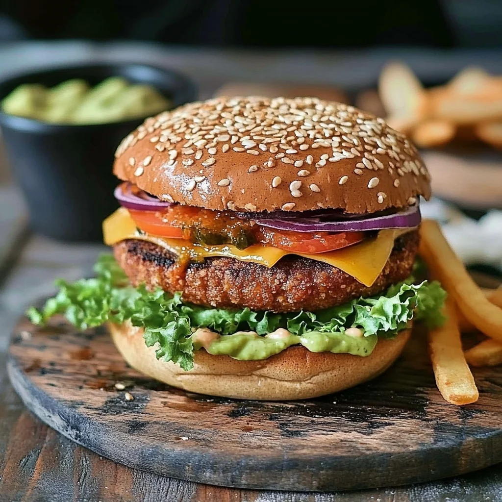 Recipe preparation for Deep-Fried Vegan Burger