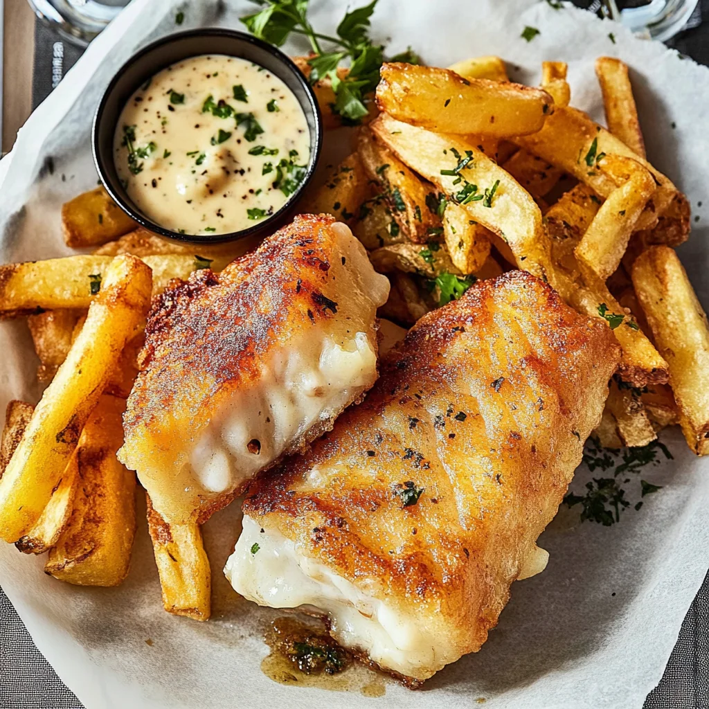 Recipe preparation for Sautéed Fish and Chips