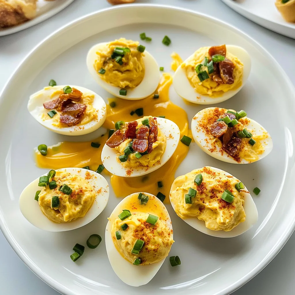 Recipe preparation for Sweet Mushroom Deviled Eggs