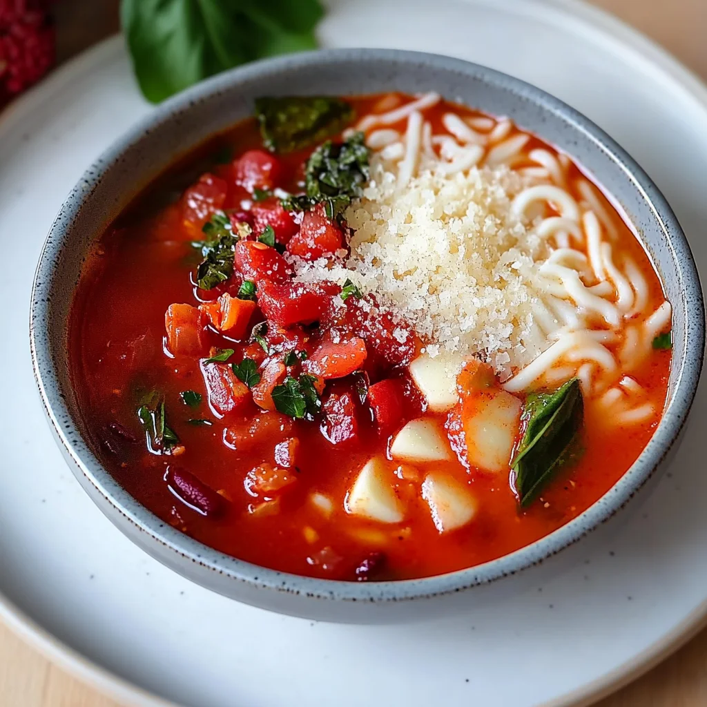 Recipe preparation for Strawberry Minestrone