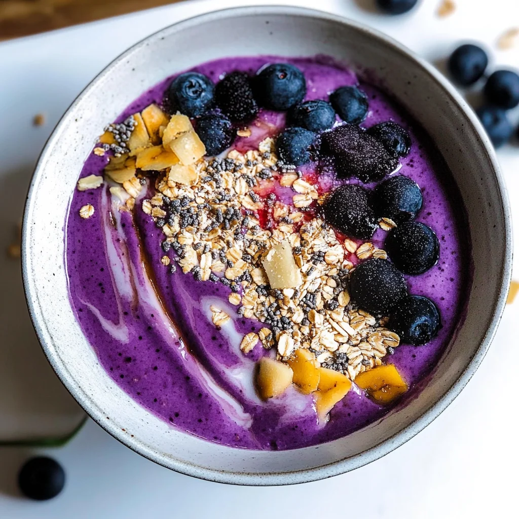 Recipe preparation for Blueberry Bowl