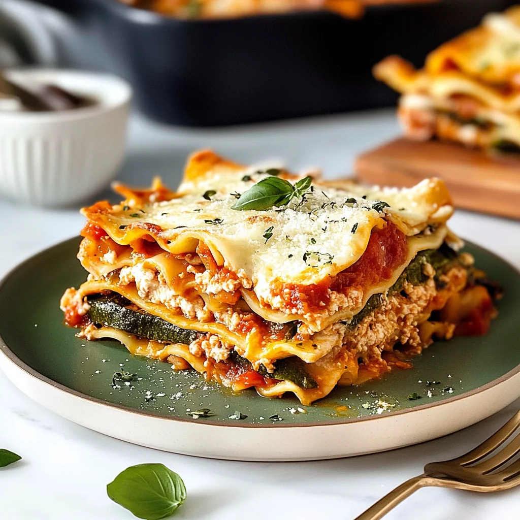Recipe preparation for Spicy Vegetable Lasagna