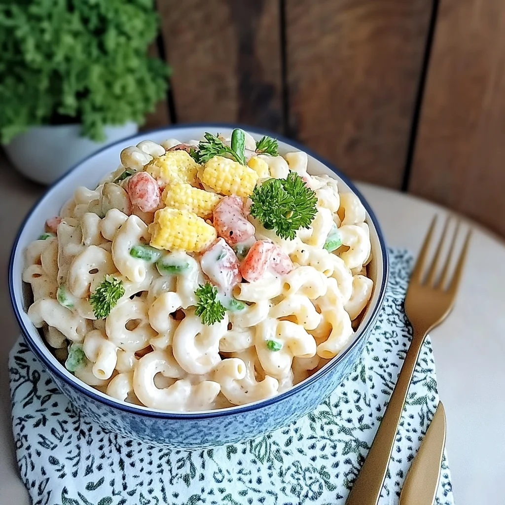 Recipe preparation for Classic Macaroni Salad