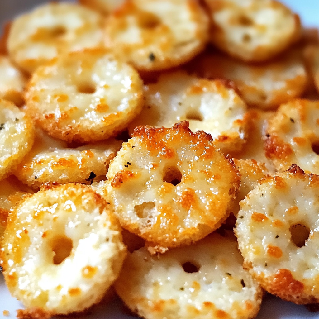 Recipe preparation for Garlic Bread Ritz Bits