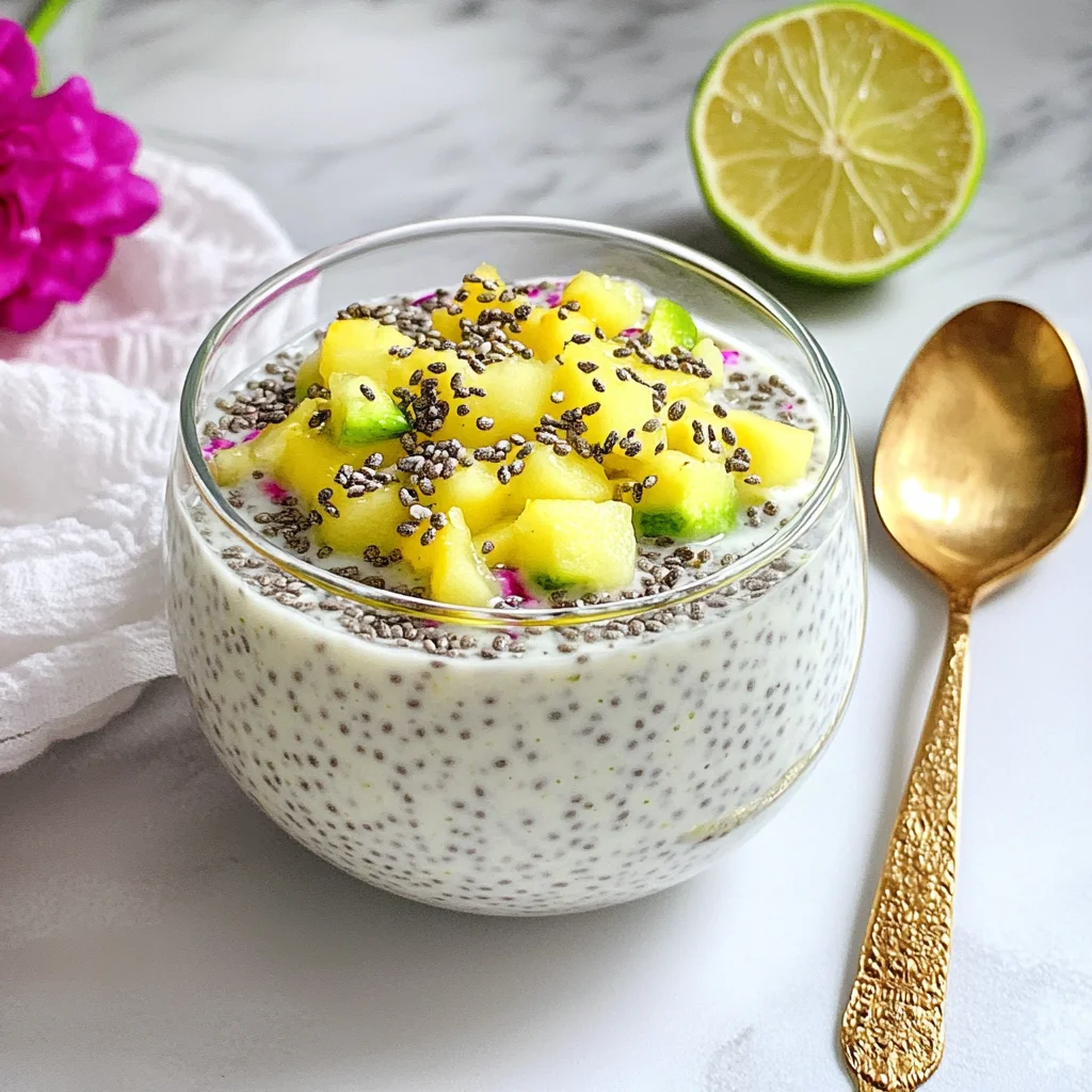 Recipe preparation for Lemon Coconut Chia Seed Pudding