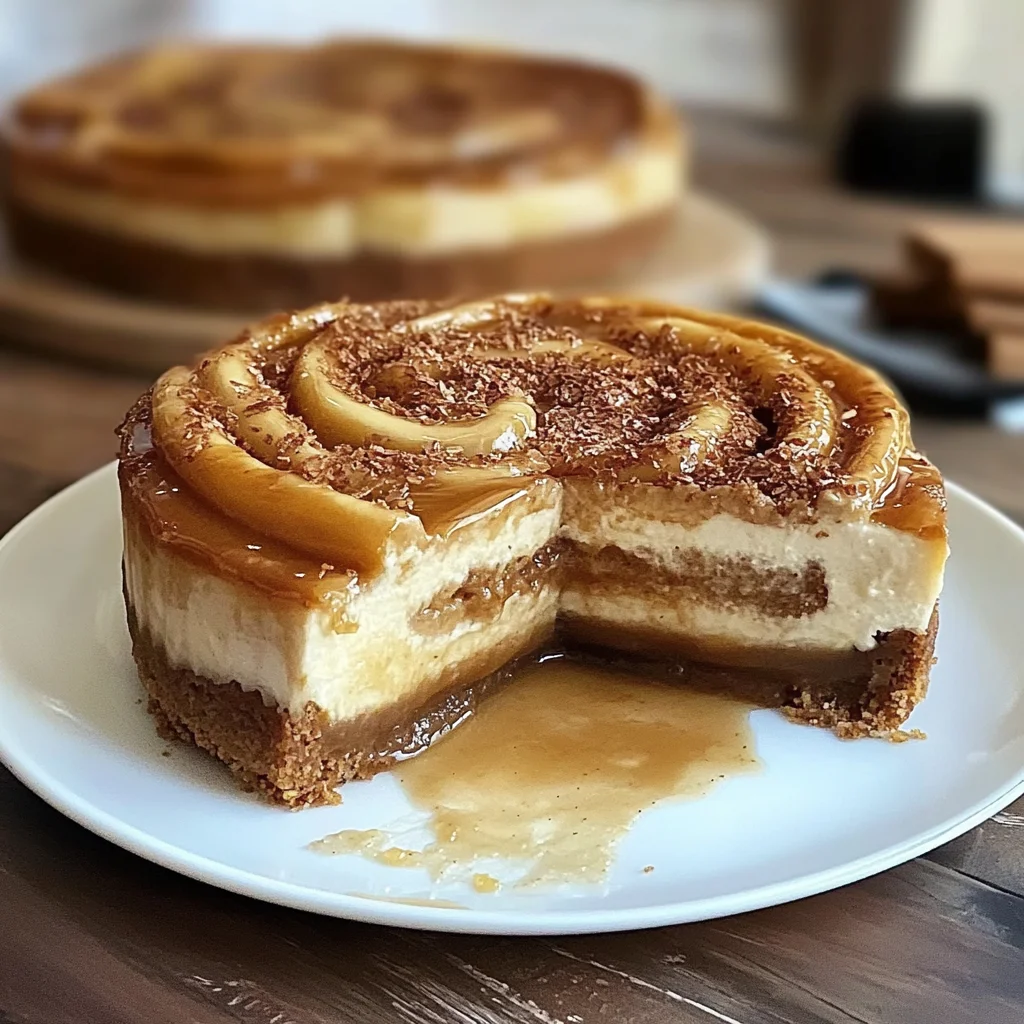 Recipe preparation for Honey Bun Cheesecake
