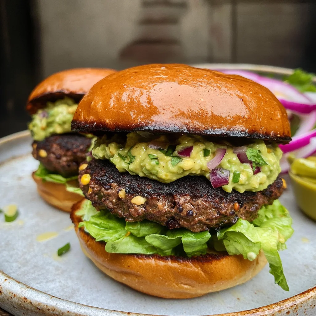 Recipe preparation for Black Bean Burgers with Avocado Crema