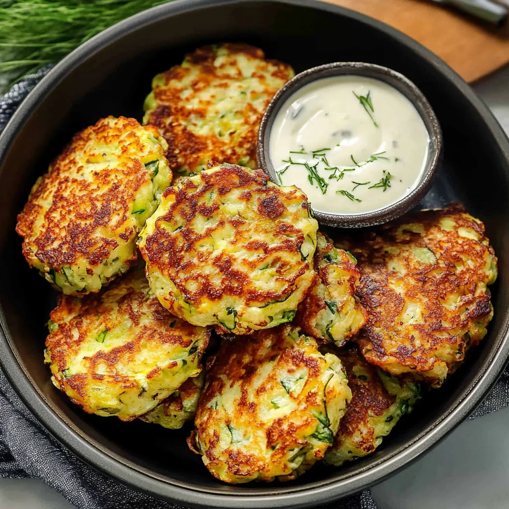 Recipe preparation for Zucchini Fritters