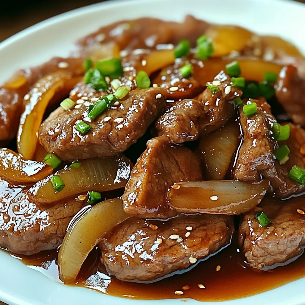 Recipe preparation for Oyster Sauce Beef Onion Stir-Fry