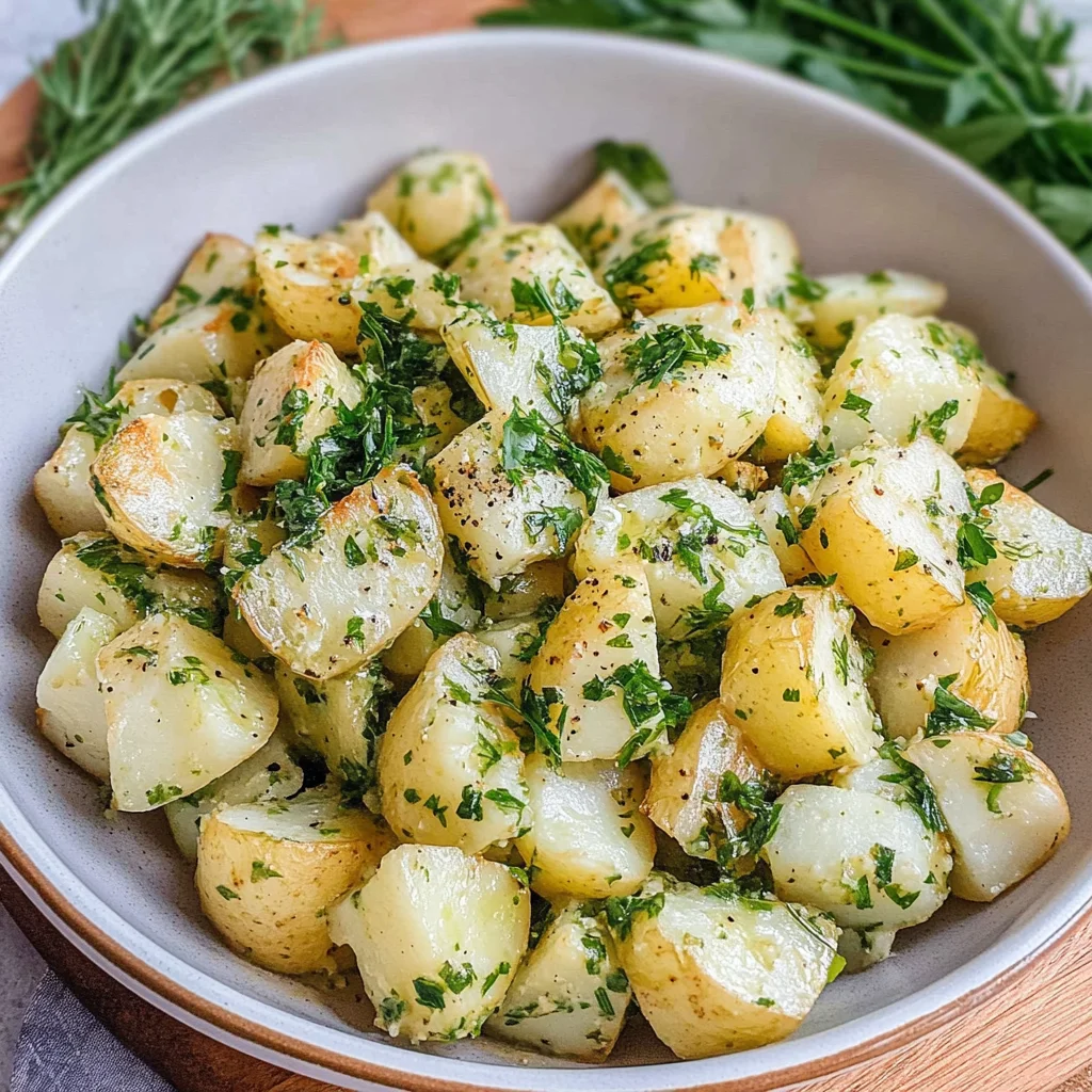 Recipe preparation for Lemon Herb Potato Salad