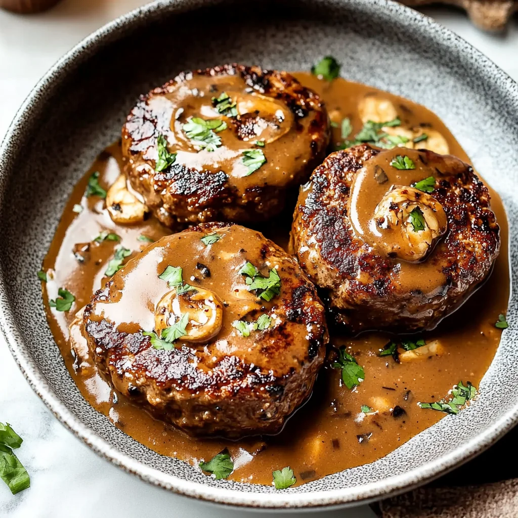 Recipe preparation for Salisbury Steak