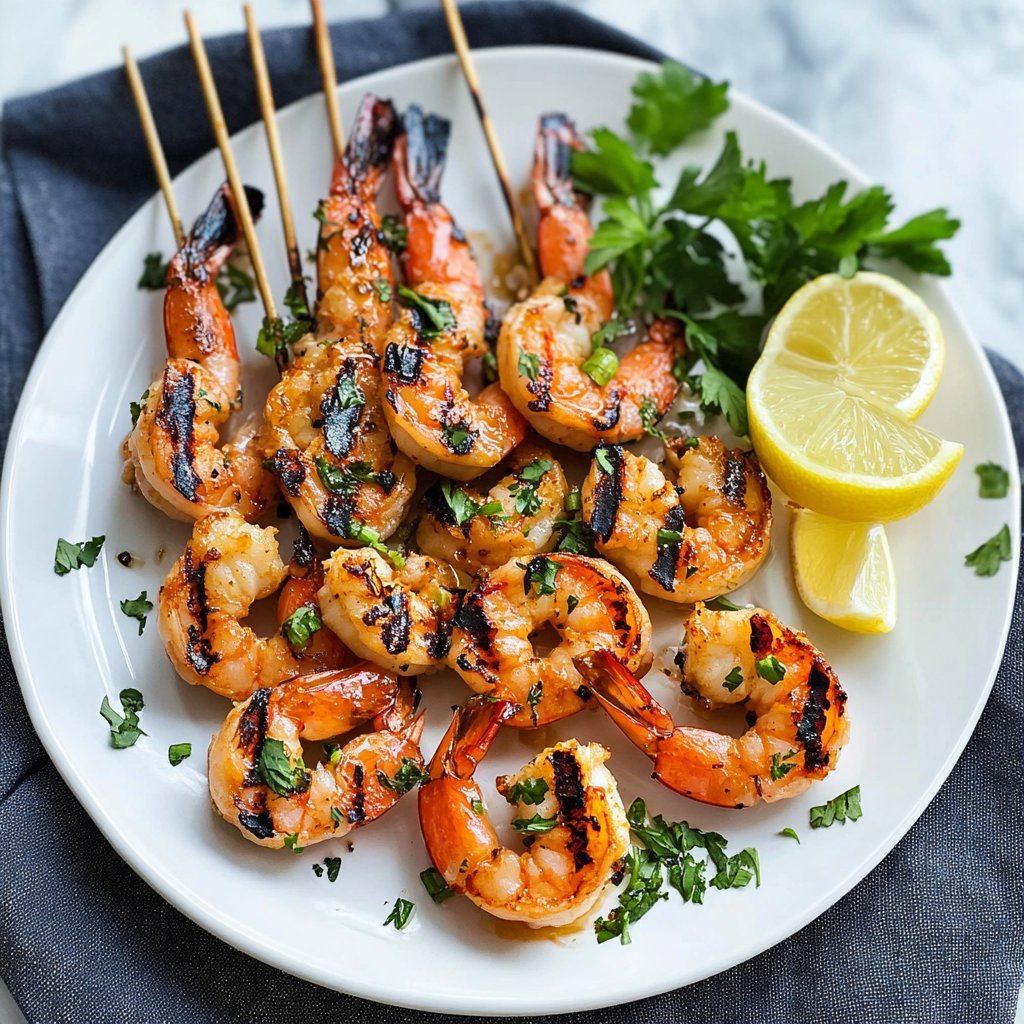 Recipe preparation for Margarita Grilled Shrimp