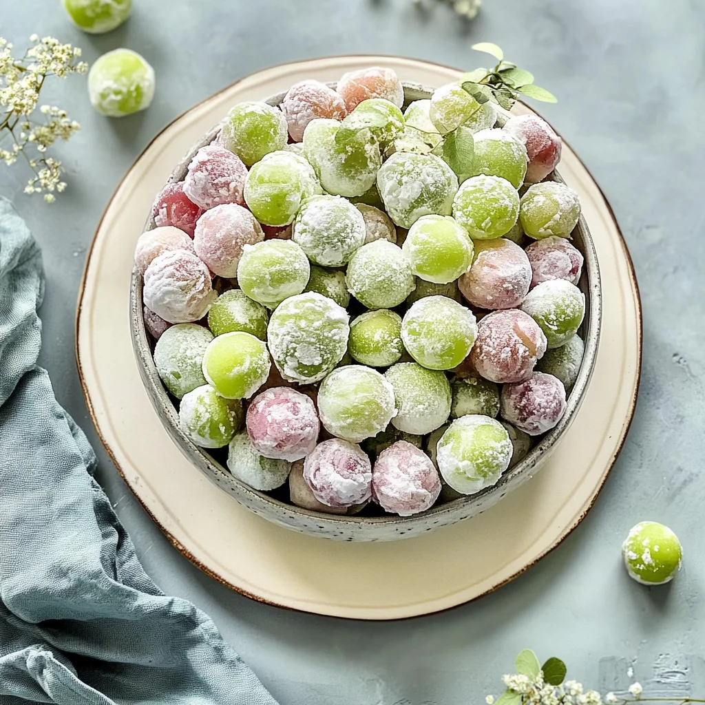 Recipe preparation for Healthy Sour Candy Frozen Grapes