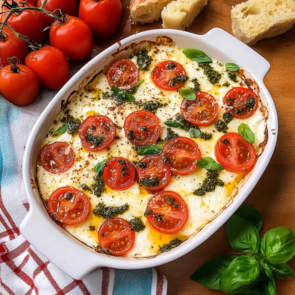 Recipe preparation for Caprese Dip
