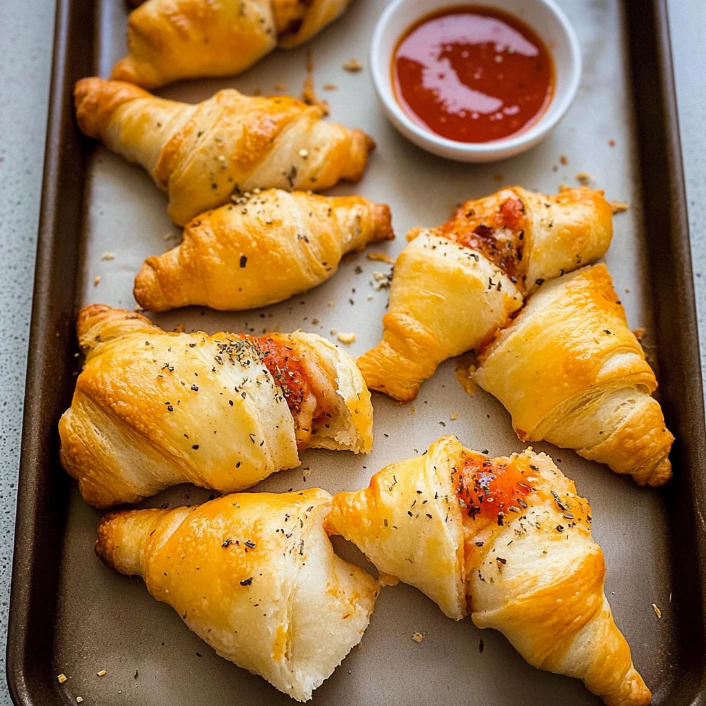 Recipe preparation for pizza rolls with crescent rolls