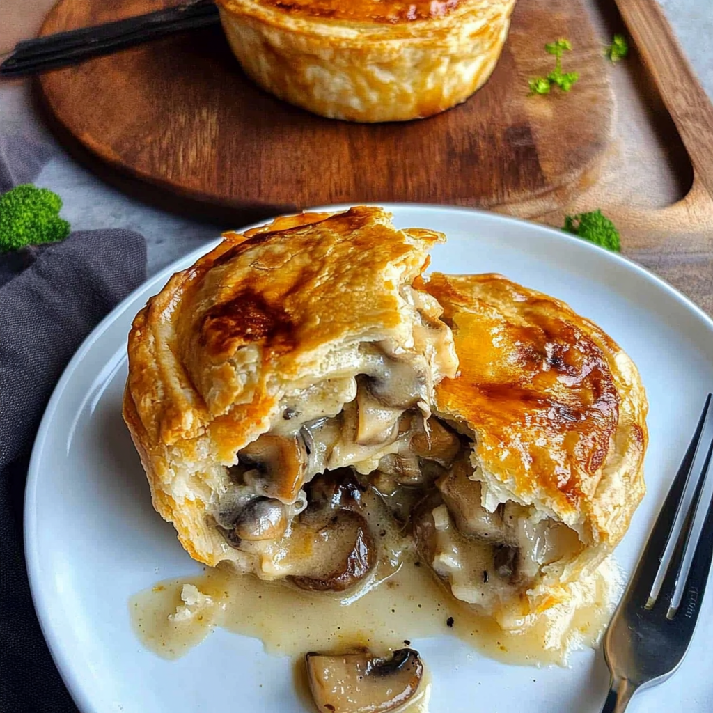 Recipe preparation for Chicken and Mushroom Pastry