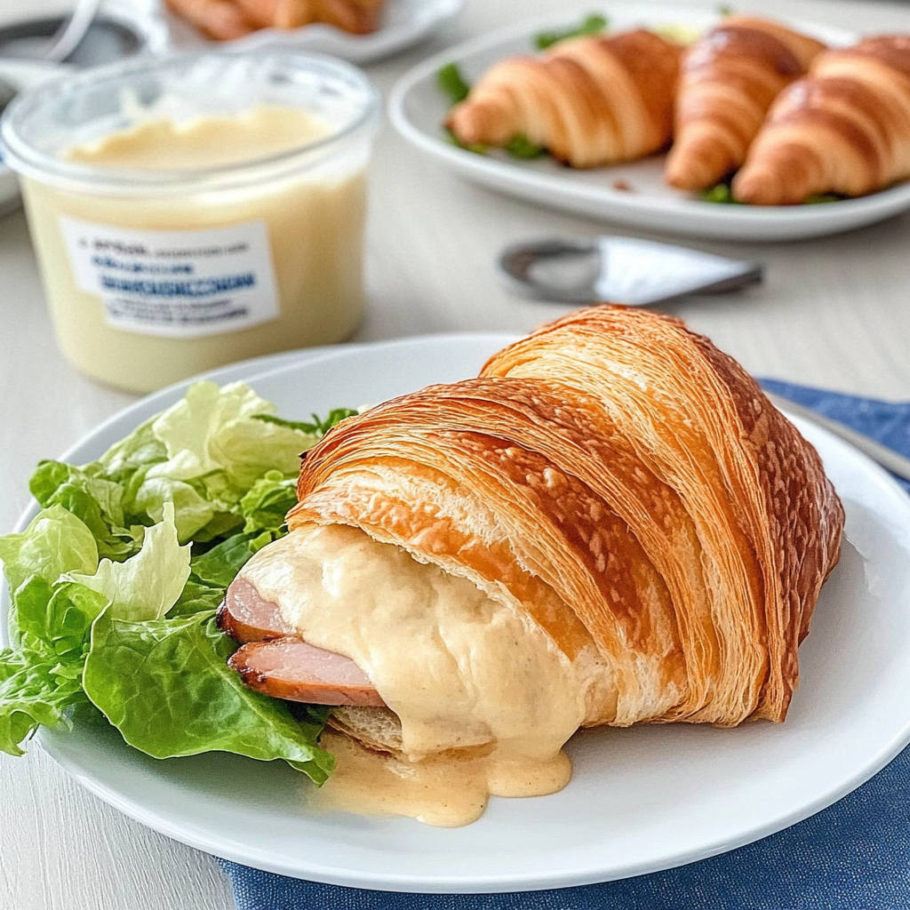 Recipe preparation for Turkey Croissant Sandwich