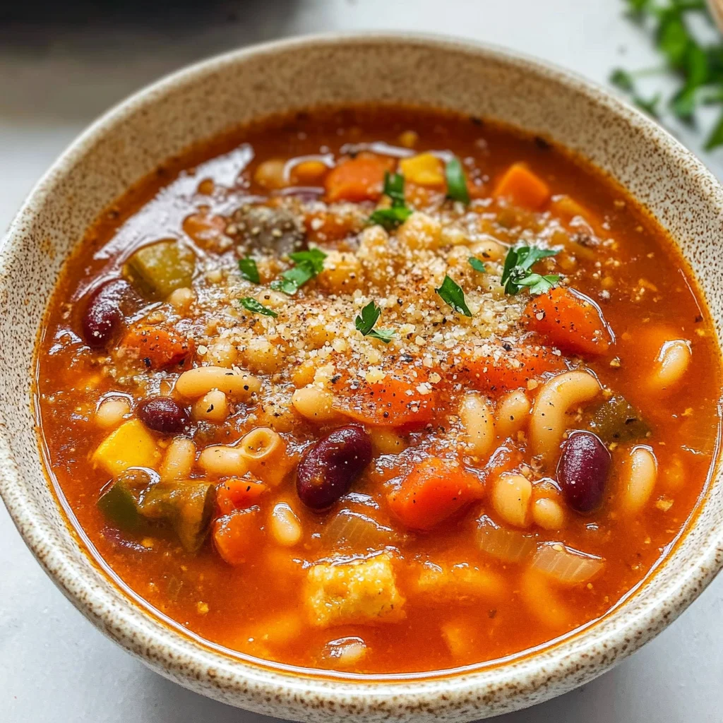 Recipe preparation for Pressure Cooked Minestrone