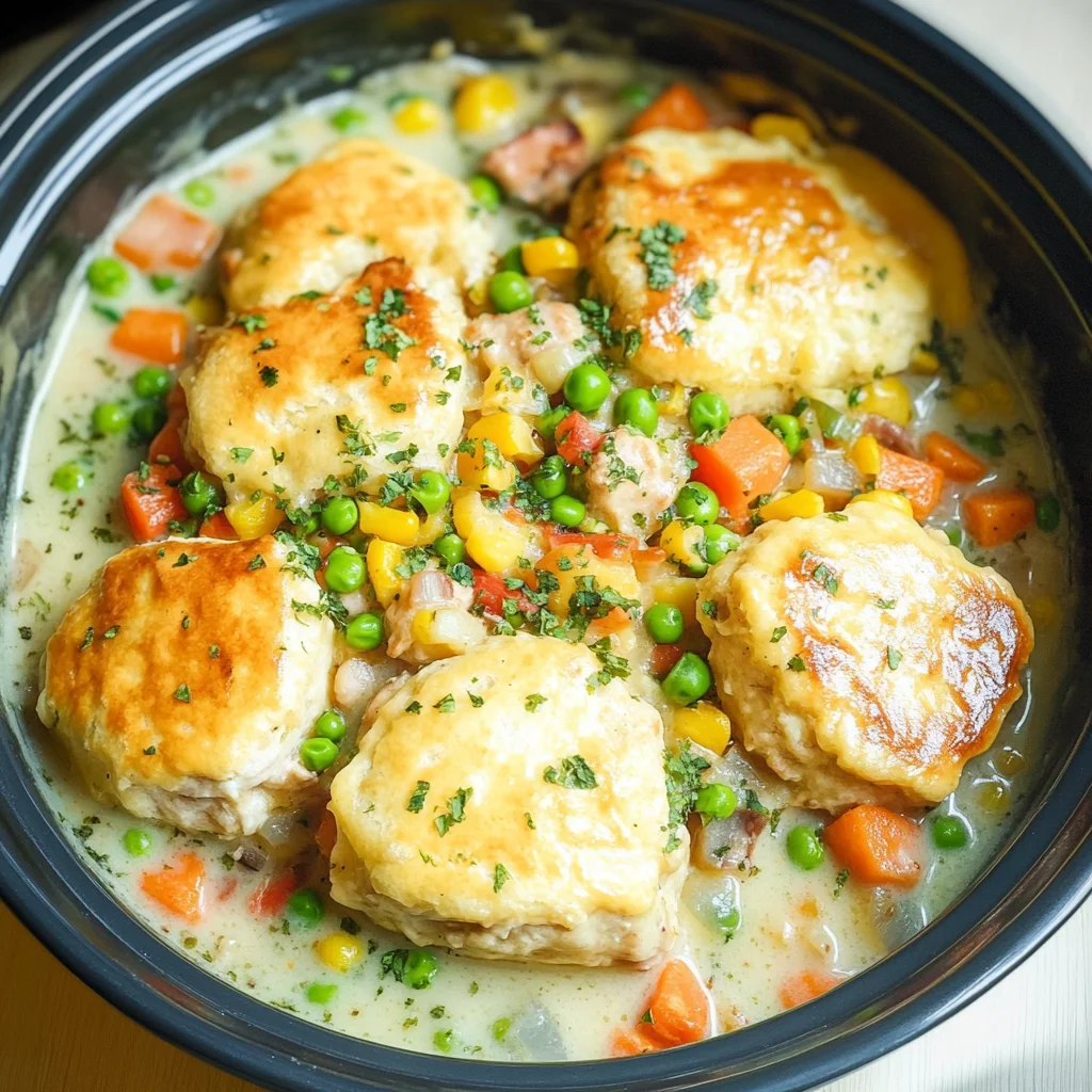 Recipe preparation for crock pot chicken pot pie