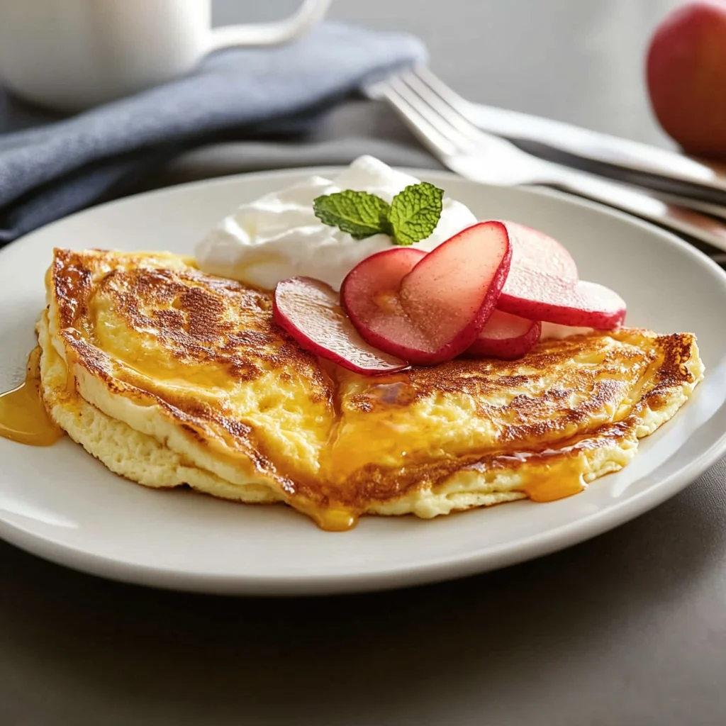 Recipe preparation for Apple Omelette