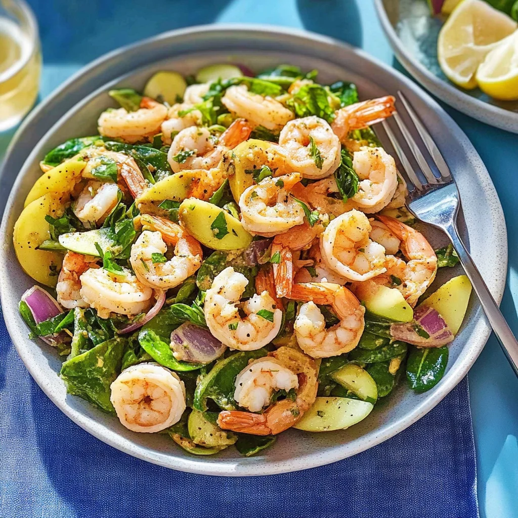 Recipe preparation for Hearty Shrimp Waldorf Salad