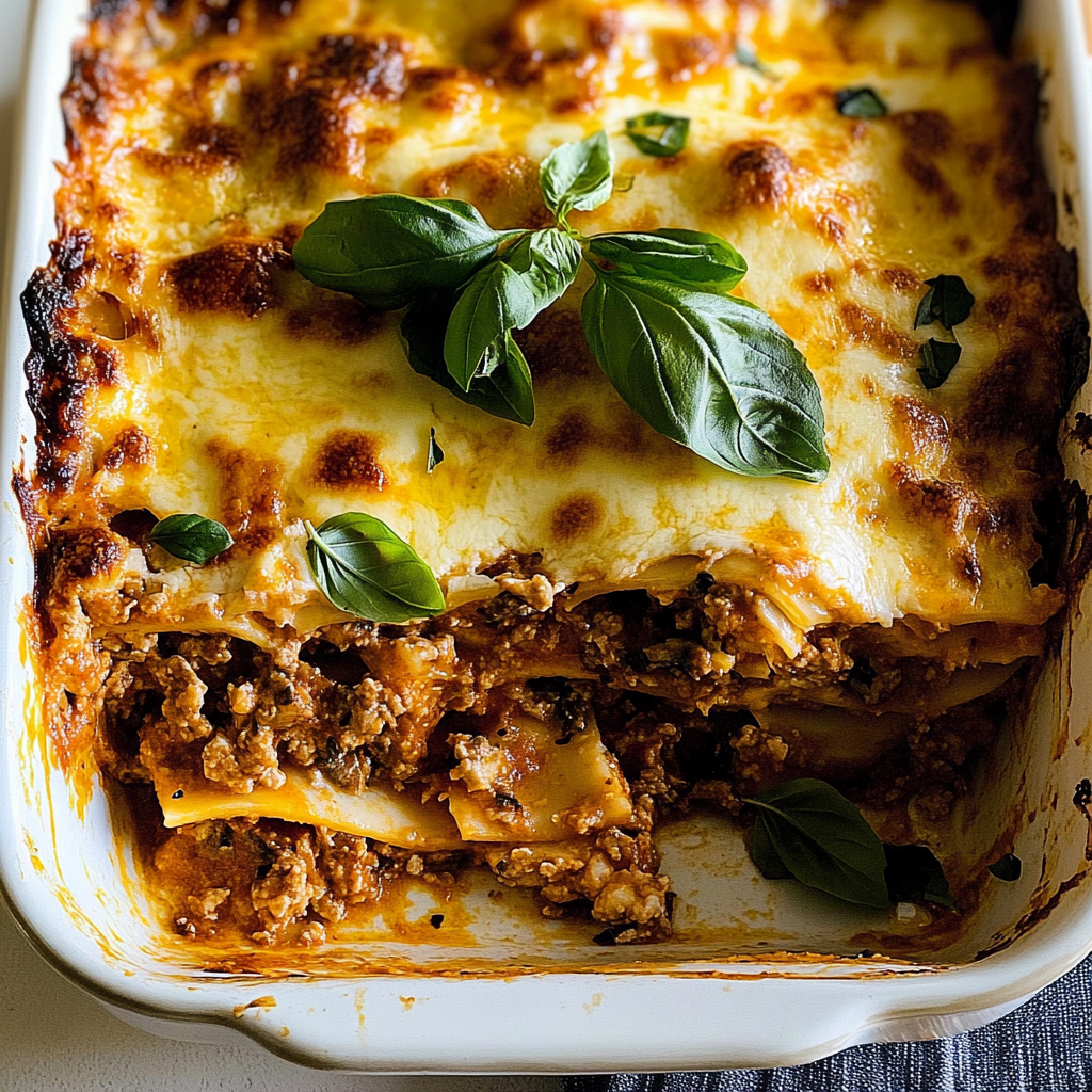 Recipe preparation for Air Fried Beef Lasagna